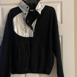 DKNY Black Jacket with Silver Accents
